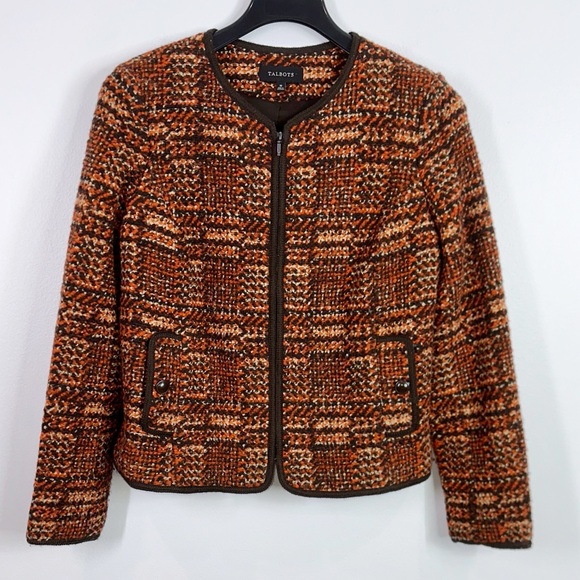 Talbots Jackets & Blazers - Talbots wool blend zip up blazer jacket size 10